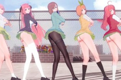 KKVMDMMDWiggleWiggle Ichika Nino Miku 四葉梅的典型新娘